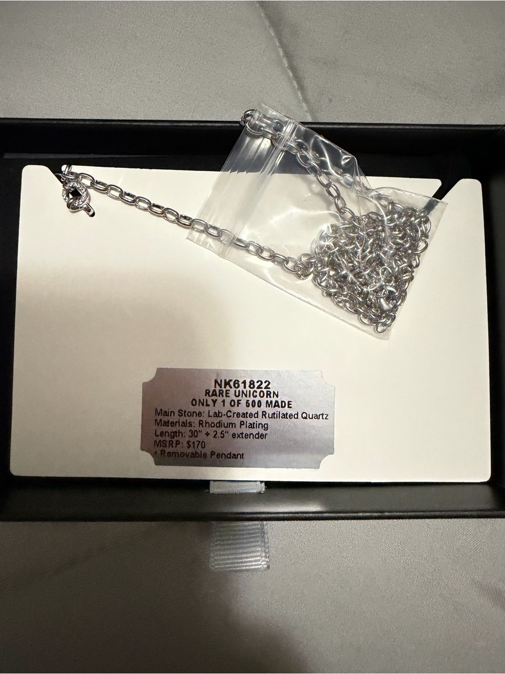 Bomb Party Rare Unicorn Obsidia Necklace - Picture 2 of 2